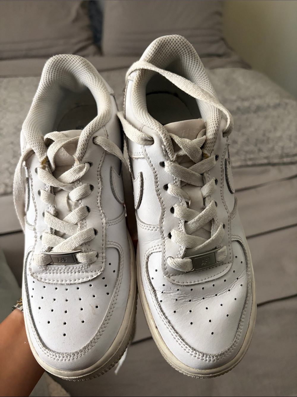 Nike White Men’s Low-Top Leather Sneakers